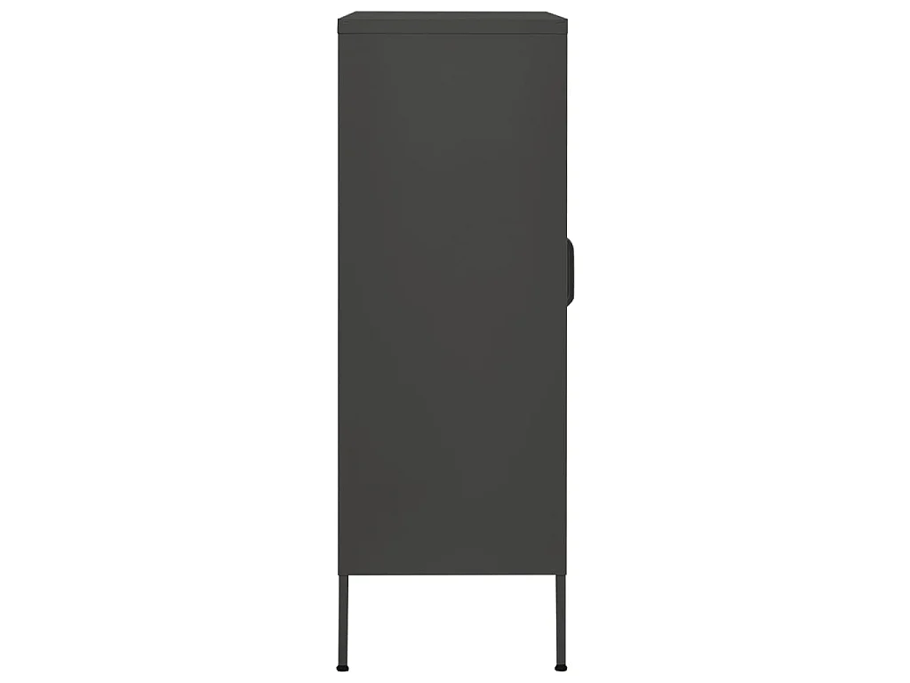 Opbergkast 80x35x101,5 cm staal antracietkleurig