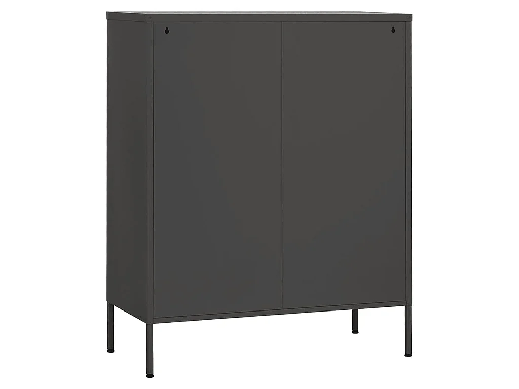 Opbergkast 80x35x101,5 cm staal antracietkleurig