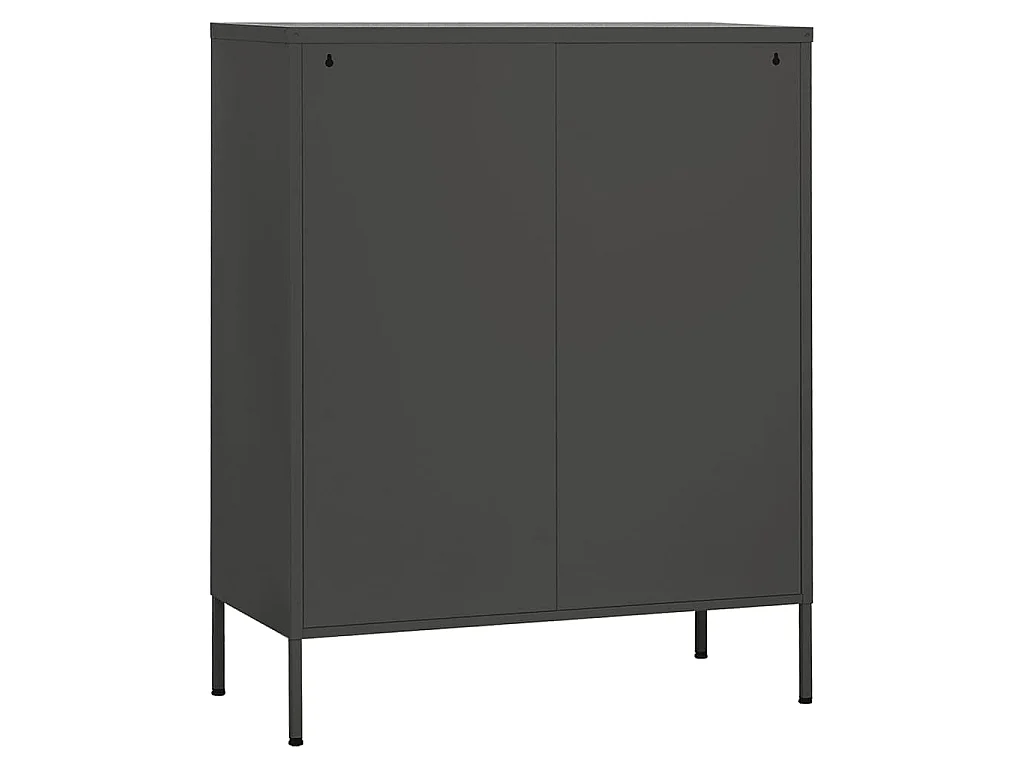 Opbergkast 80x35x101,5 cm staal antracietkleurig