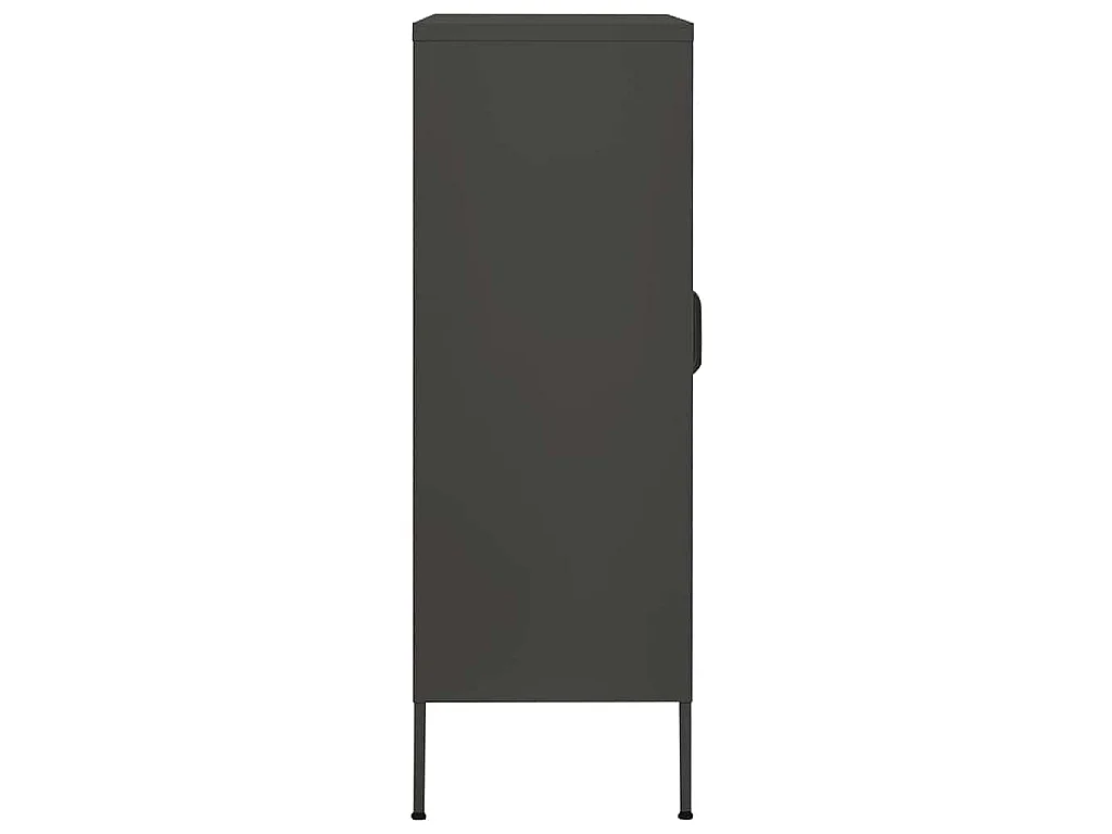 Opbergkast 80x35x101,5 cm staal antracietkleurig
