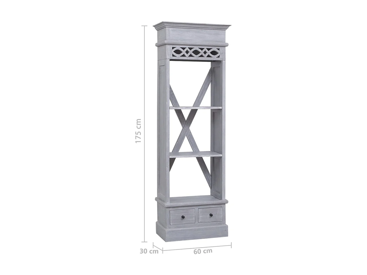 Buffet 60x30x175 cm Bois d'acajou massif