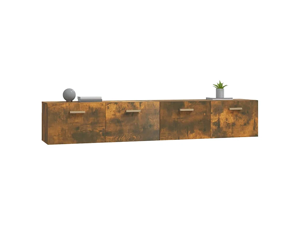 Wandschränke 2 Stk. Räuchereiche 100x36,5x35 cm Holzwerkstoff