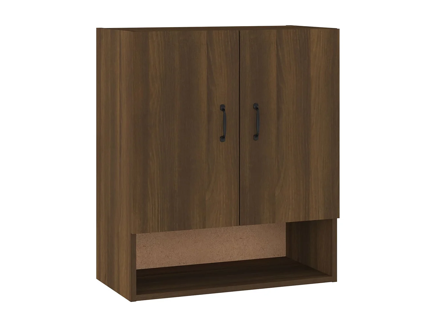 Wandkast 60x31x70 cm bewerkt hout bruin eikenkleur