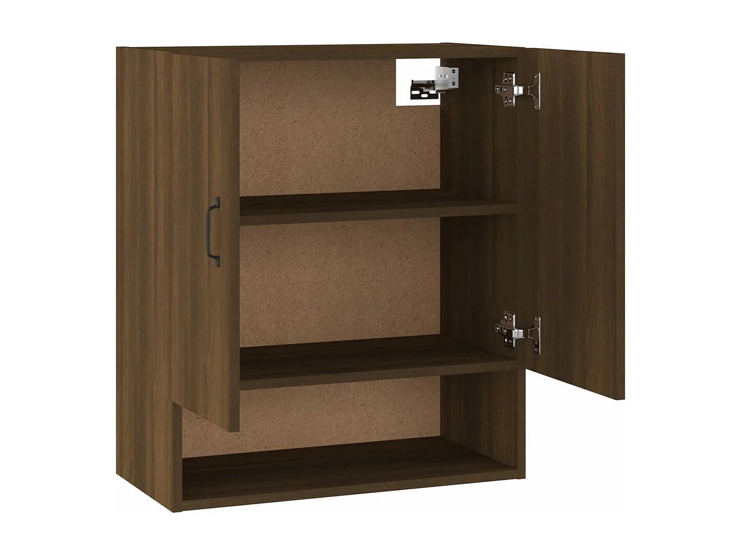 Wandkast 60x31x70 cm bewerkt hout bruin eikenkleur