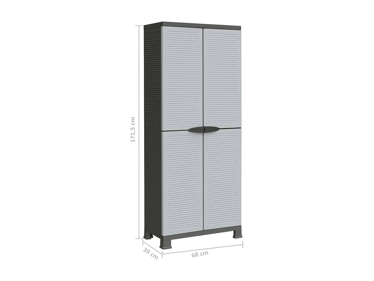 Armoire en plastique 68x39x171,5 cm