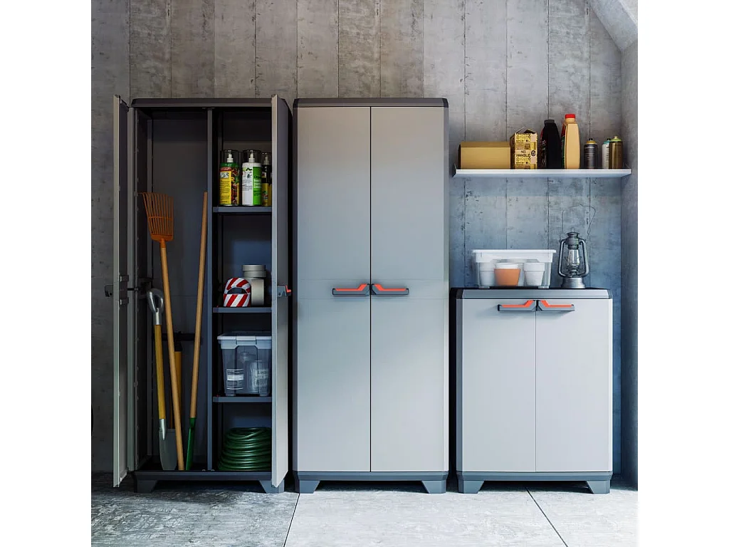 Armoire de rangement polyvalente Stilo Gris et noir 173 cm