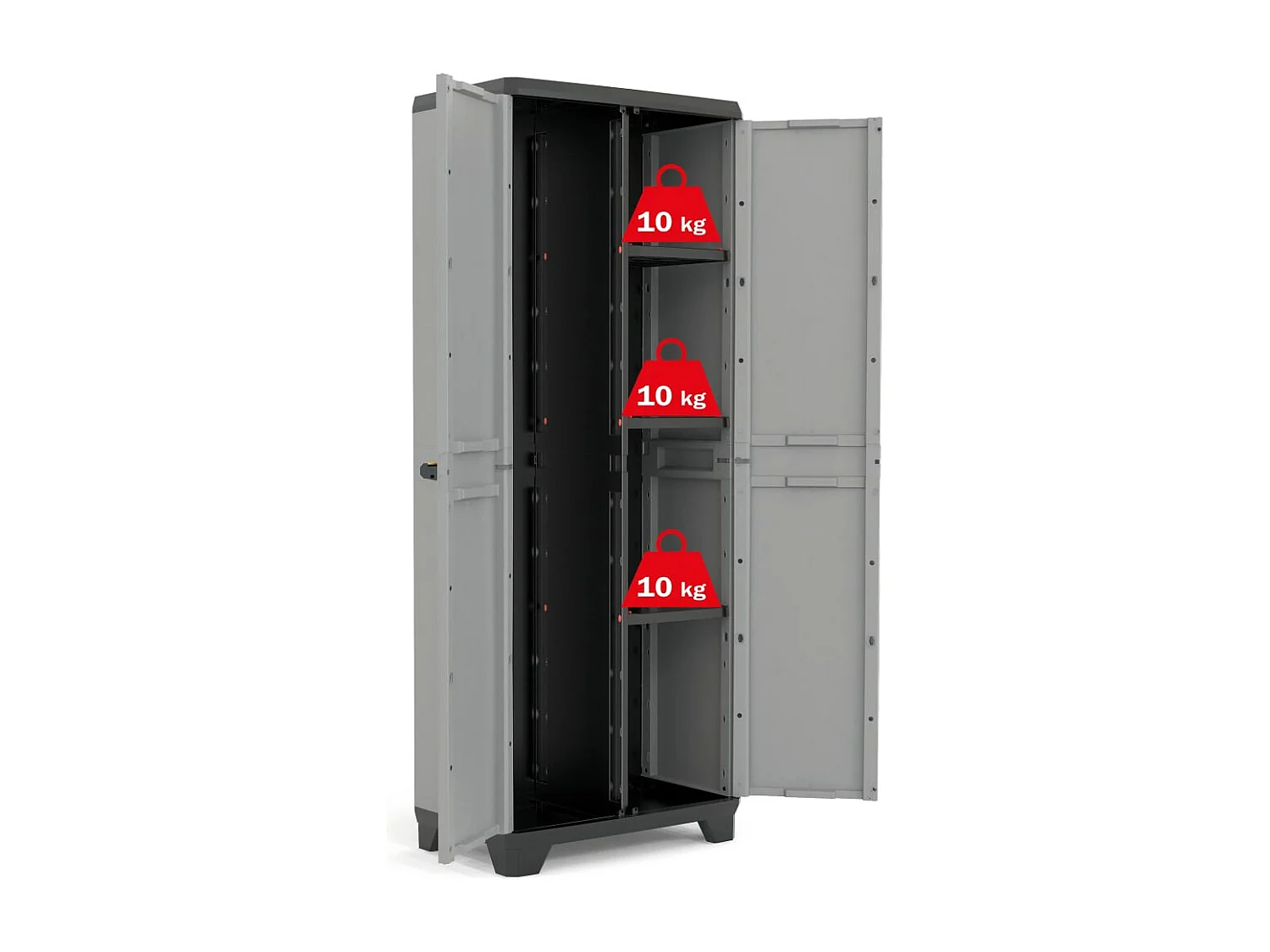 Armoire de rangement polyvalente Stilo Gris et noir 173 cm