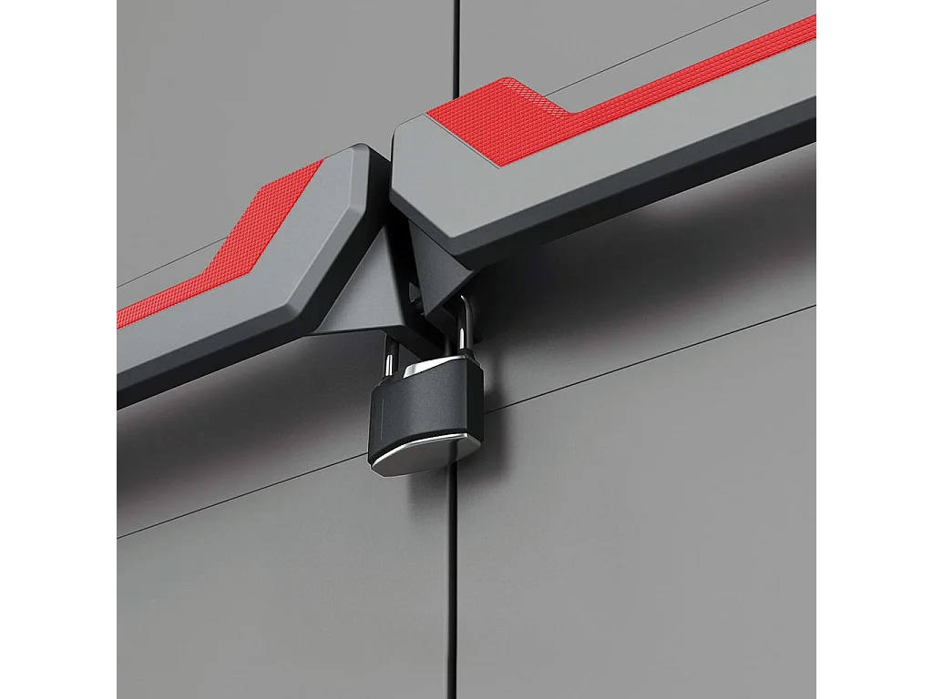 Armadietto Multiuso Stilo Grigio e Nero 173 cm