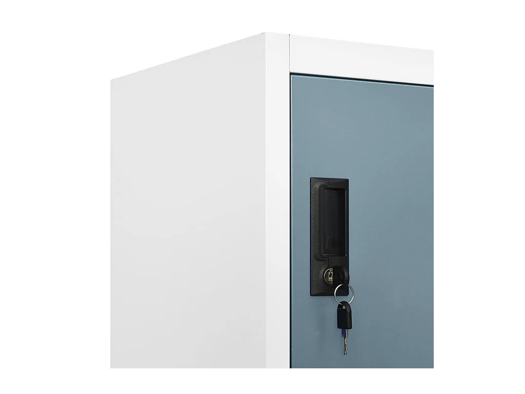 Armoire à casiers Gris clair et gris foncé 90x40x180 cm Acier