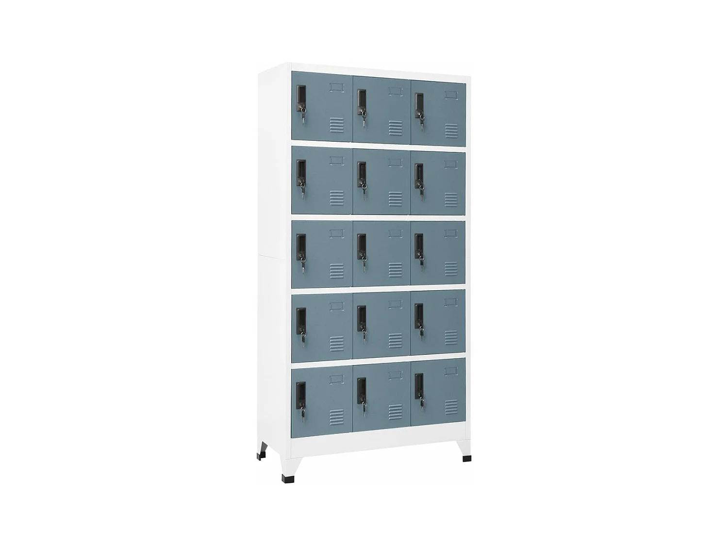 Armoire à casiers Gris clair et gris foncé 90x40x180 cm Acier