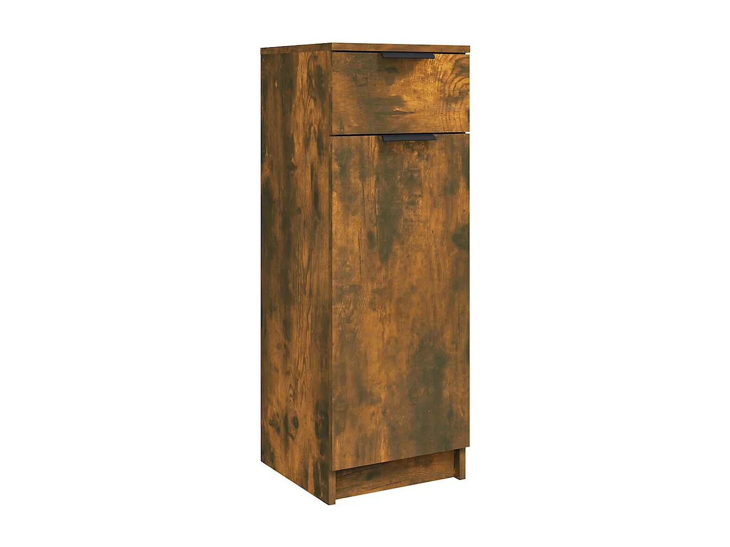 Armadietto Bagno Rovere Fumo 32x34x90 cm in Legno Multistrato