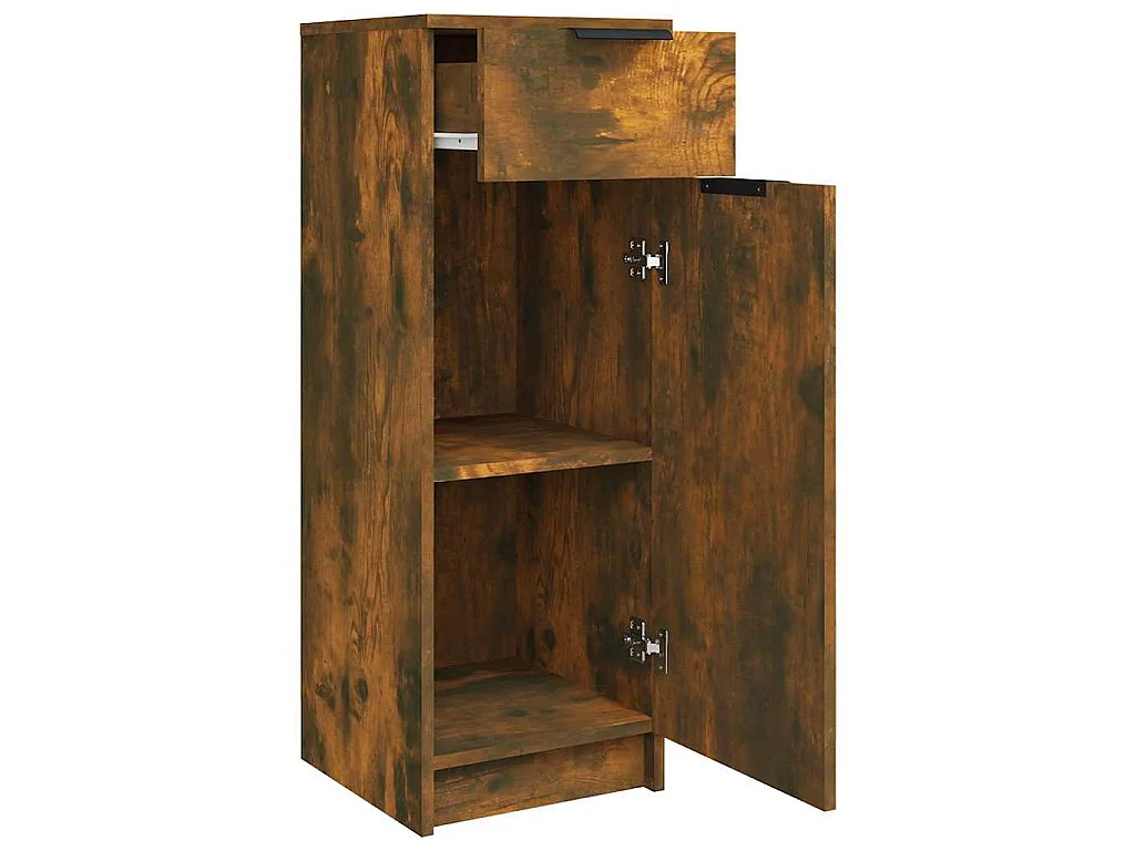 Badschrank Räuchereiche 32x34x90 cm Holzwerkstoff