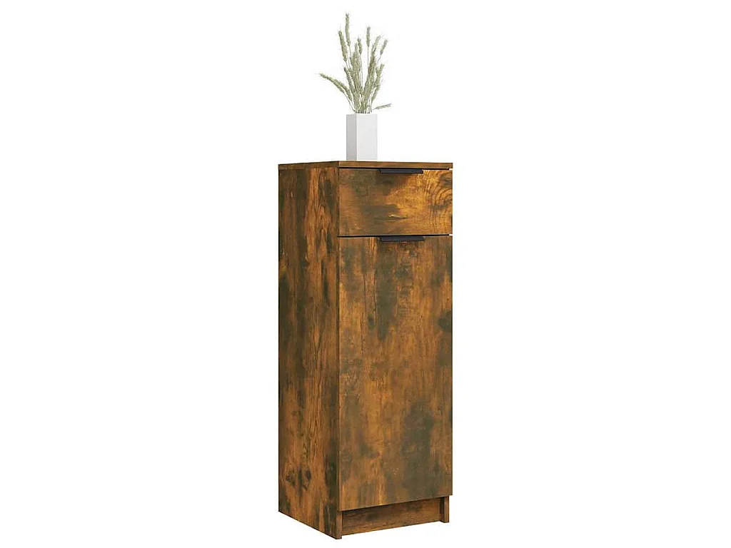 Badschrank Räuchereiche 32x34x90 cm Holzwerkstoff