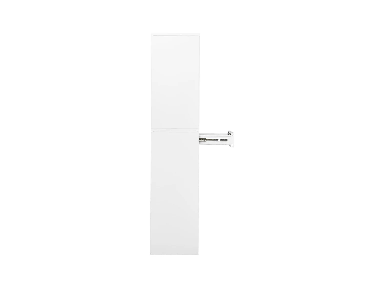 Armoire de bureau Blanc 90x40x180 cm Acier et verre trempé