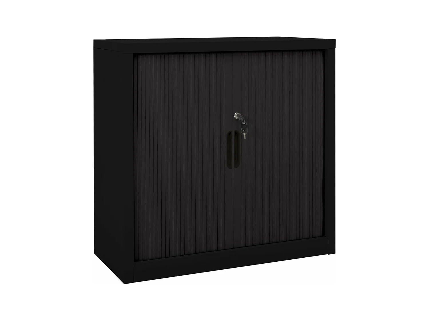 Armoire à portes coulissantes Noir 90x40x90 cm Acier