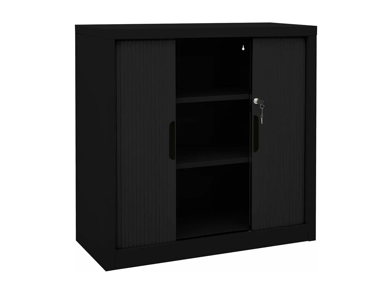 Armoire à portes coulissantes Noir 90x40x90 cm Acier