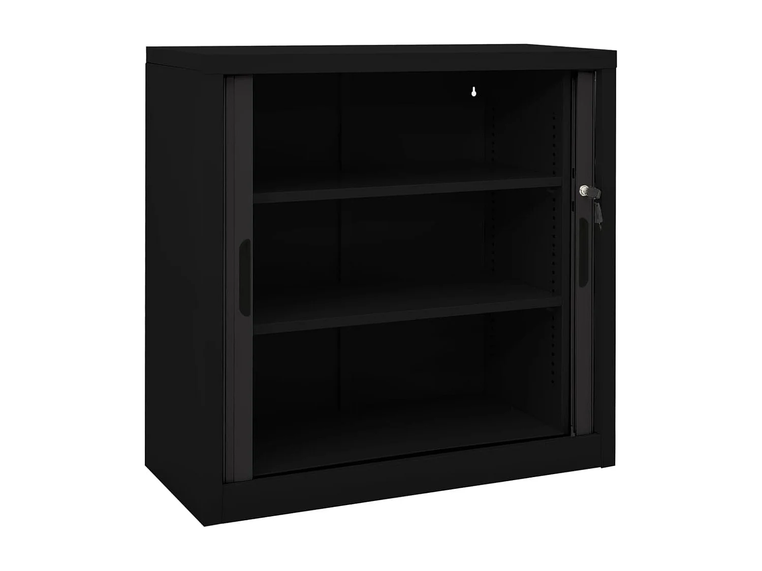 Armoire à portes coulissantes Noir 90x40x90 cm Acier