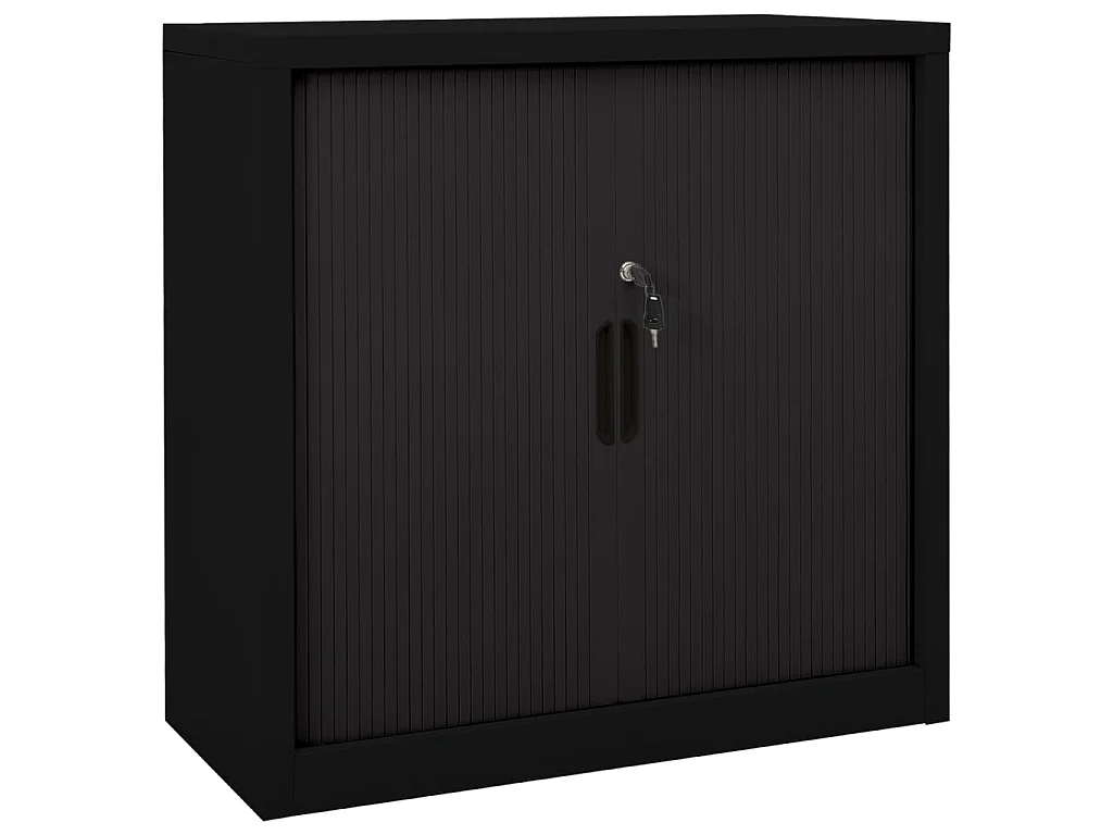 Armário com porta deslizante 90x40x90 cm aço preto