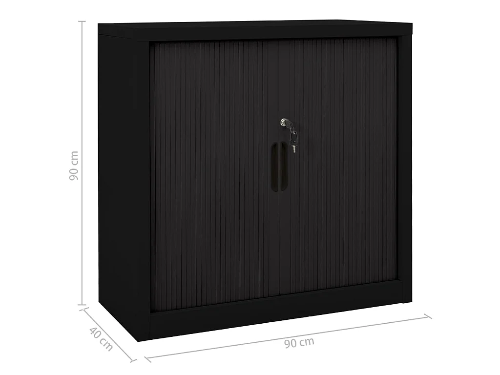 Armário com porta deslizante 90x40x90 cm aço preto