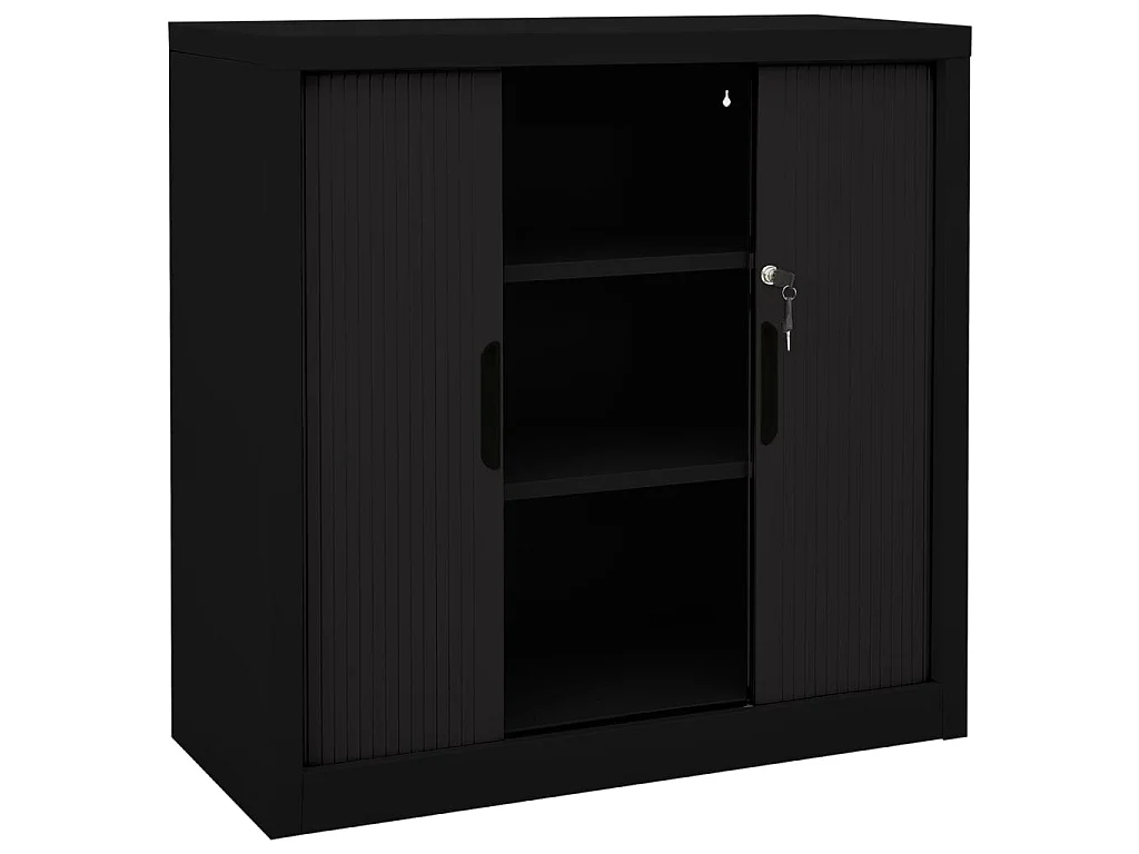 Armário com porta deslizante 90x40x90 cm aço preto