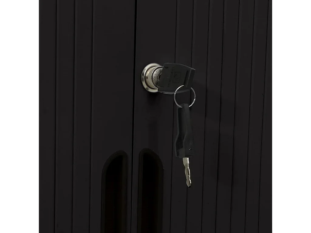 Armário com porta deslizante 90x40x90 cm aço preto