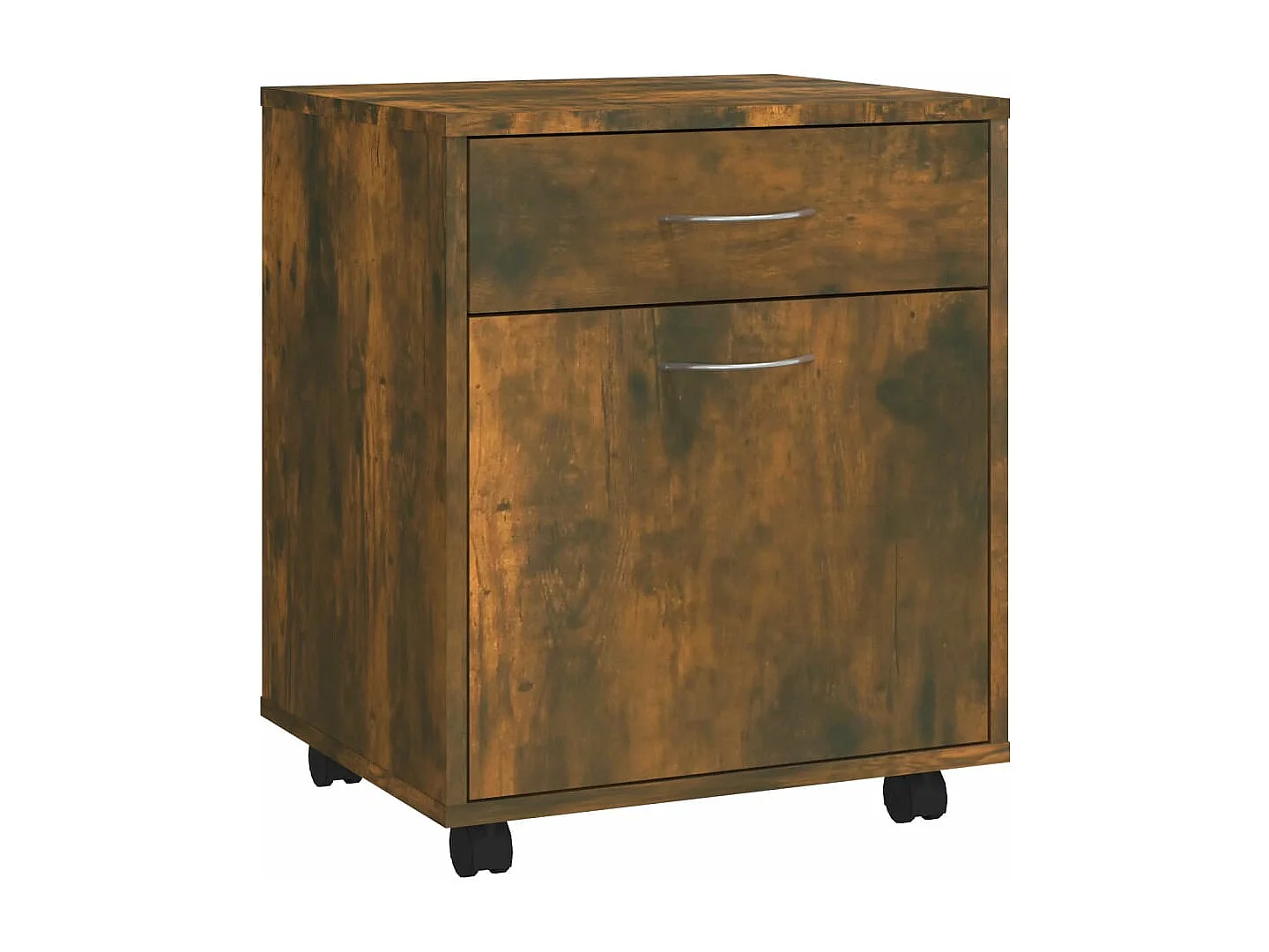 Armoire roulante Chêne fumé 45x38x54 cm Bois d'ingénierie