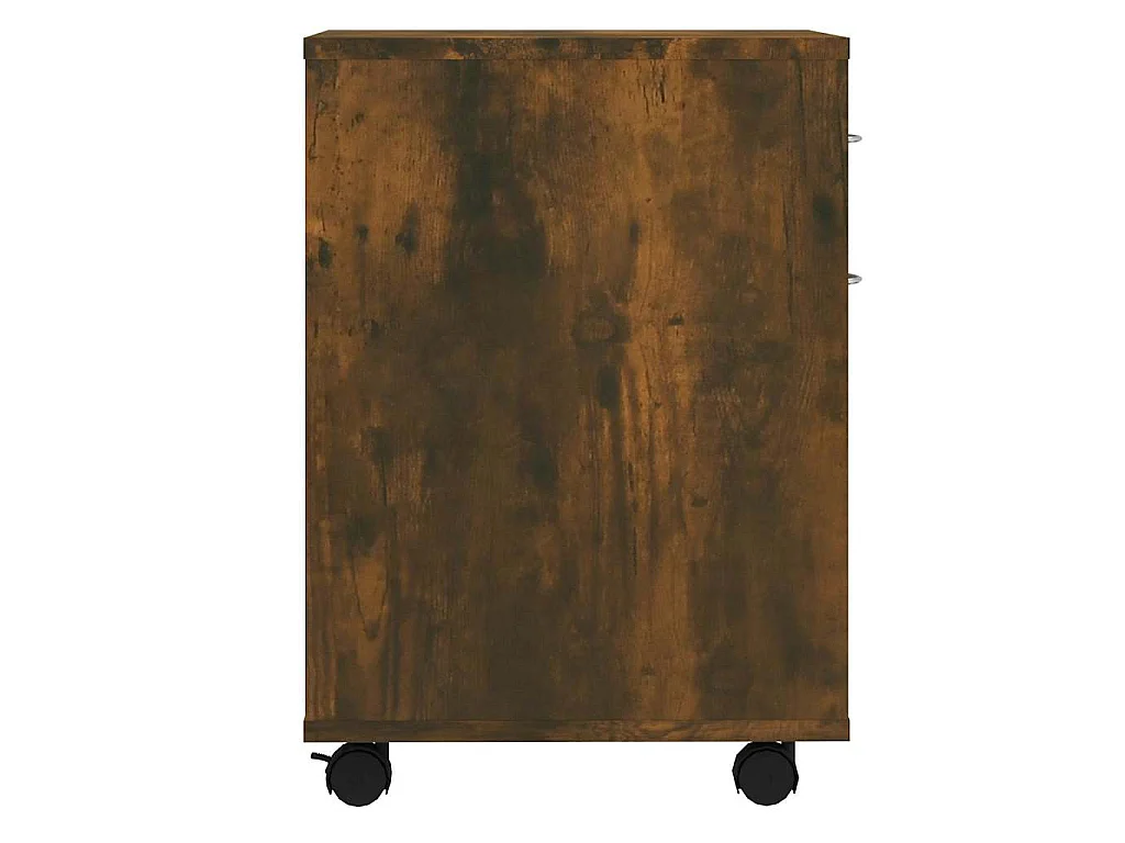 Armoire roulante Chêne fumé 45x38x54 cm Bois d'ingénierie