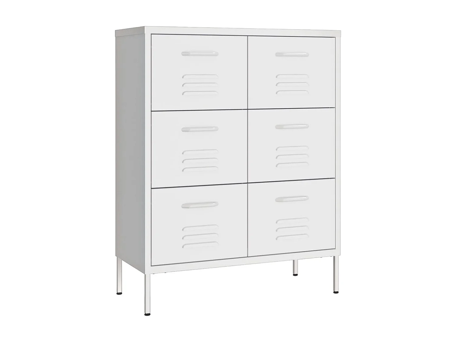Schubladenschrank Weiß 80x35x101,5 cm Stahl