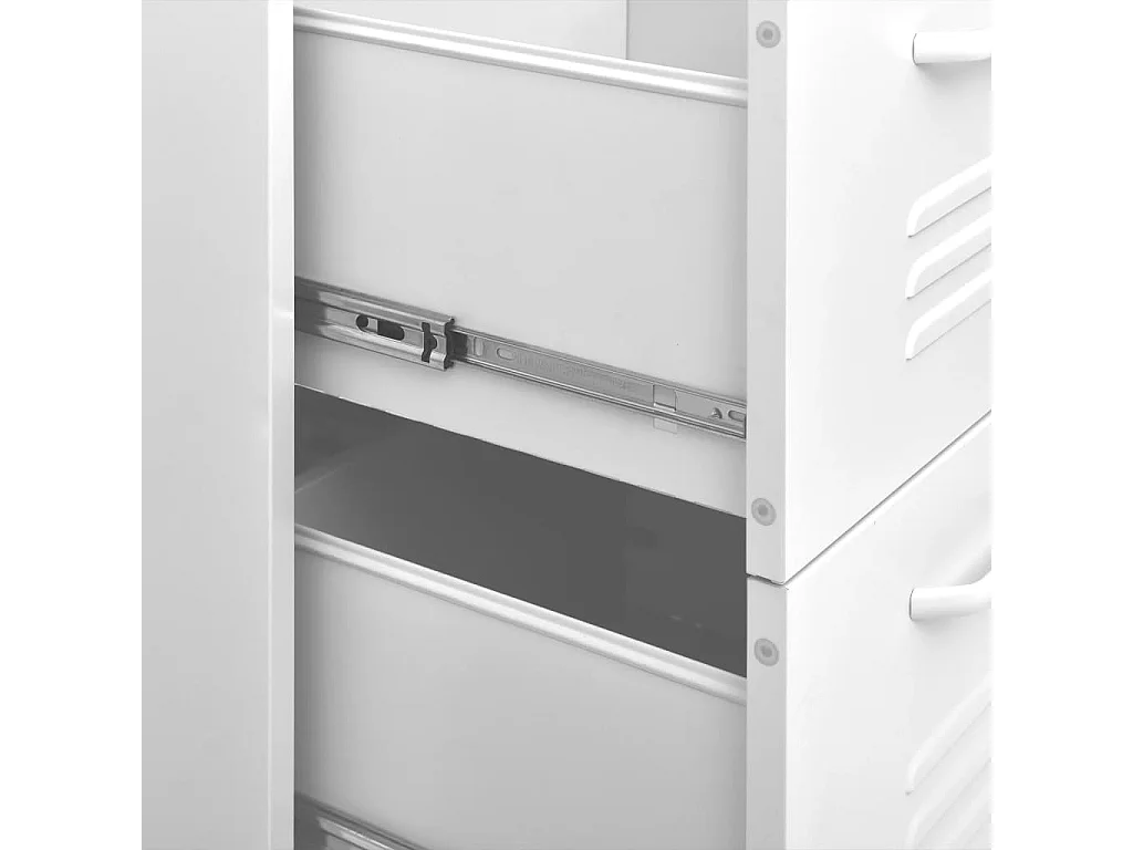 Schubladenschrank Weiß 80x35x101,5 cm Stahl