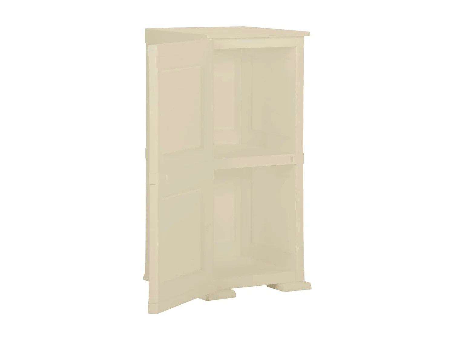 Armoire plastique 40x43x85,5 cm design de bois blanc angora