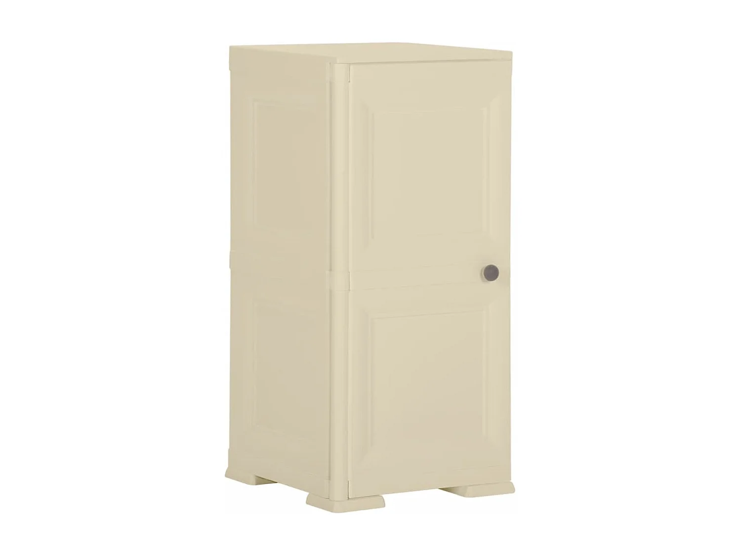 Armário de plástico 40x43x85,5 cm design de madeira branco nata