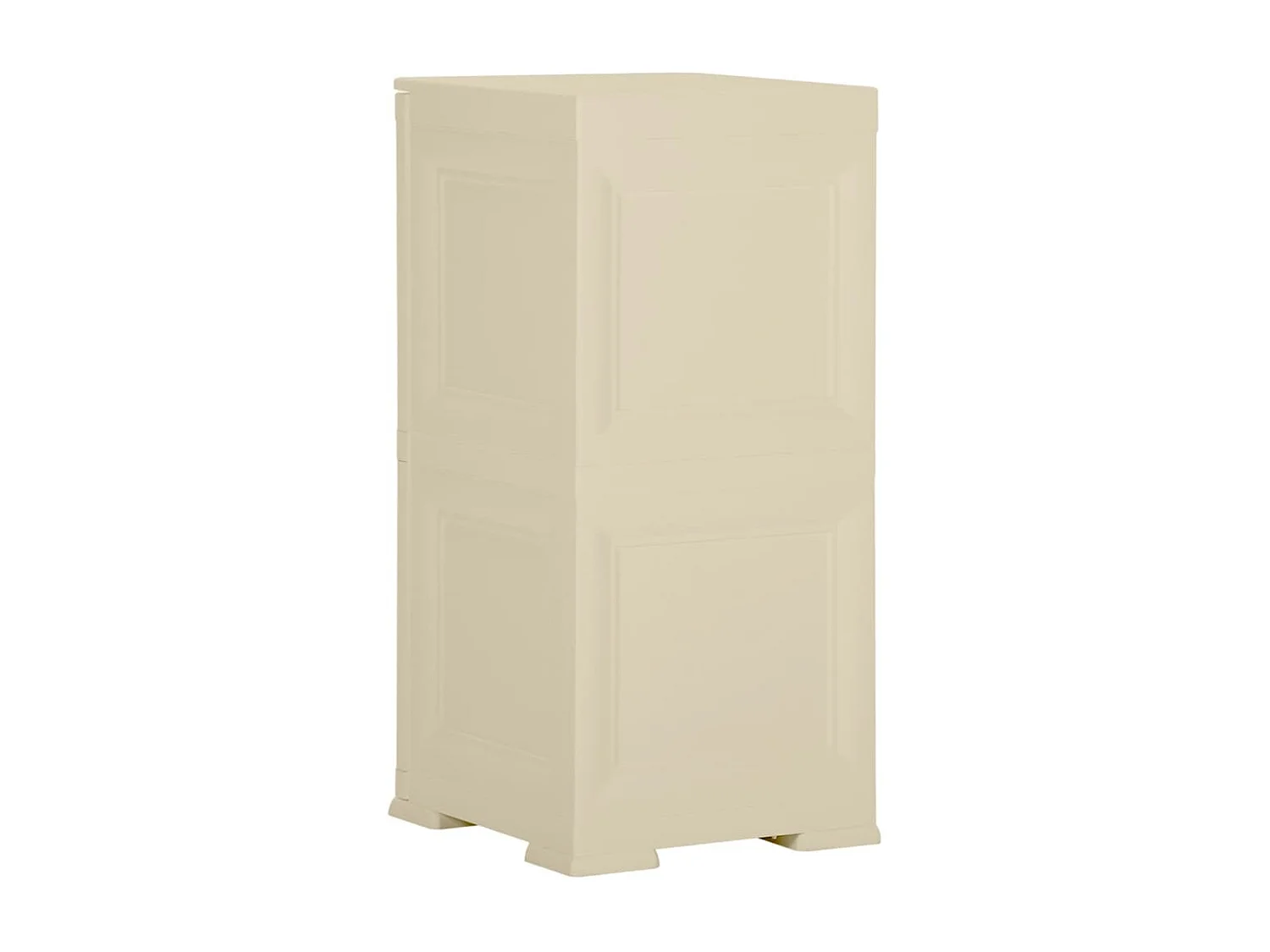 Armário de plástico 40x43x85,5 cm design de madeira branco nata