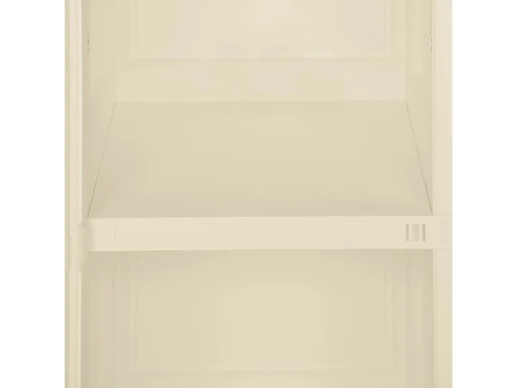 Armário de plástico 40x43x85,5 cm design de madeira branco nata