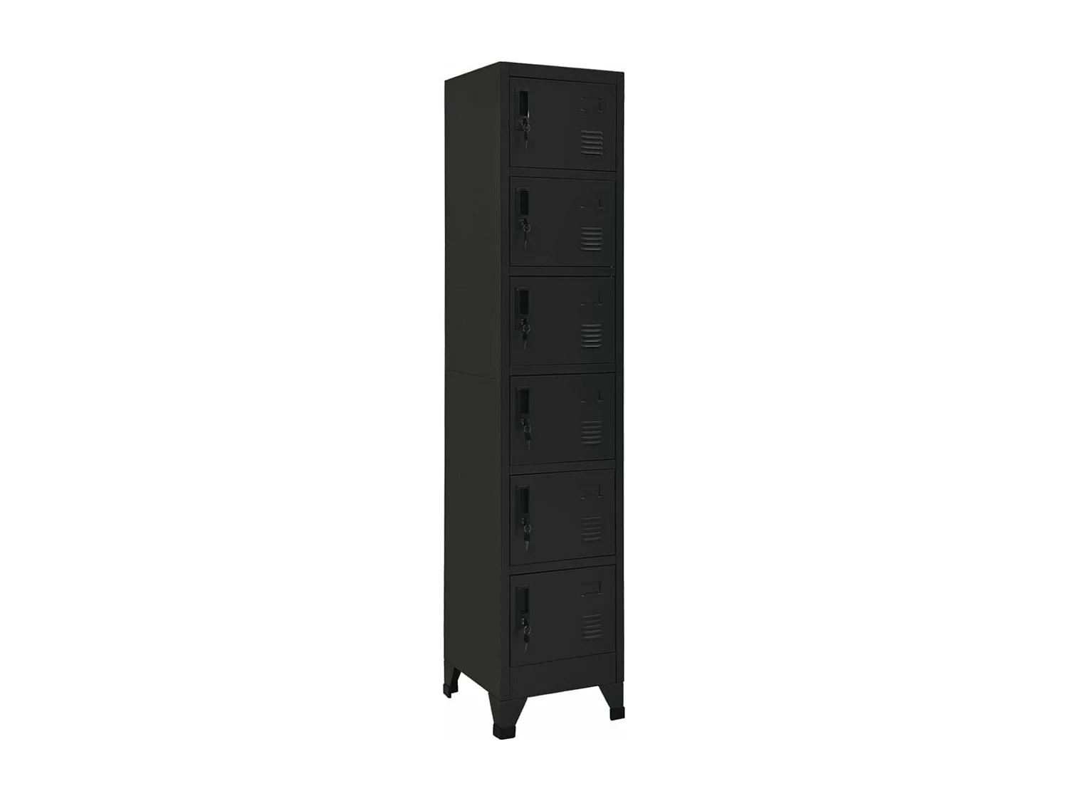 Armoire à casiers Noir 38x40x180 cm Acier