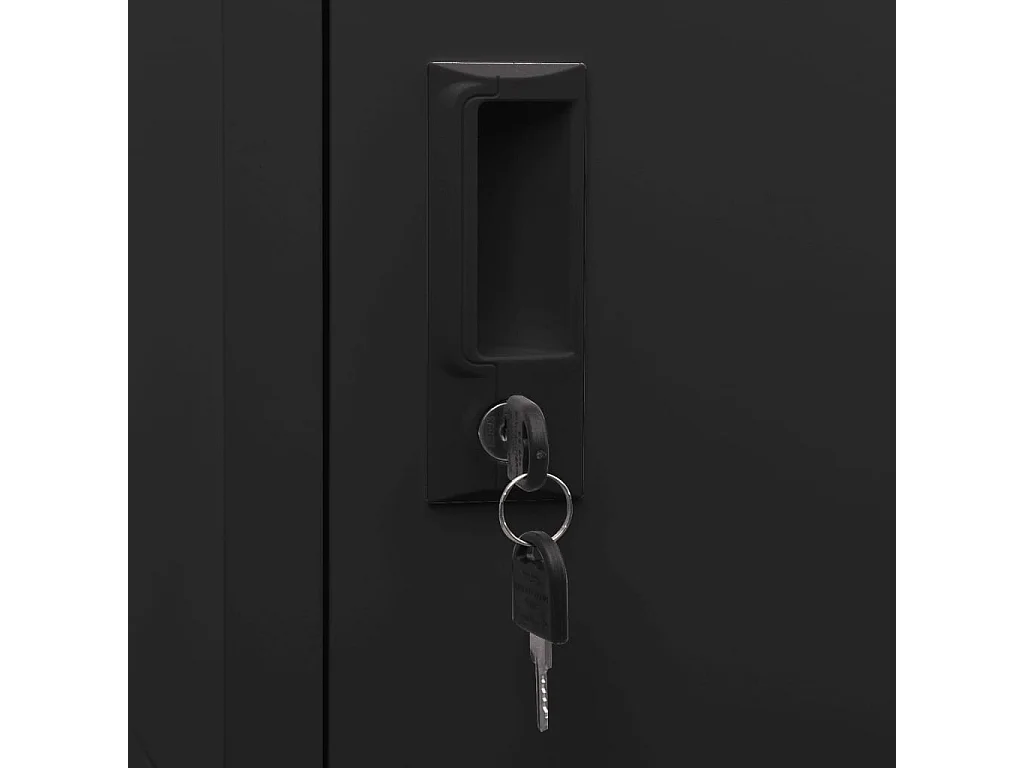 Armoire à casiers Noir 38x40x180 cm Acier