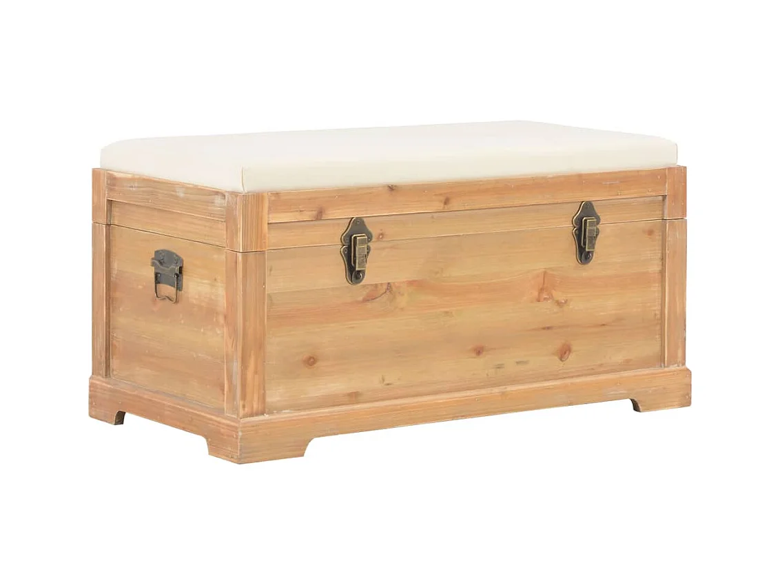 Coffre de rangement avec coussin 80x40x40 cm MDF