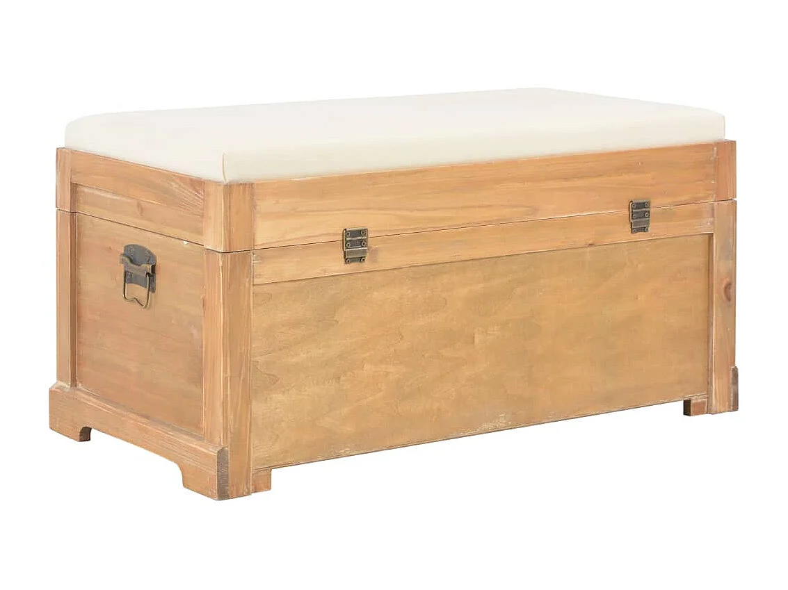 Coffre de rangement avec coussin 80x40x40 cm MDF