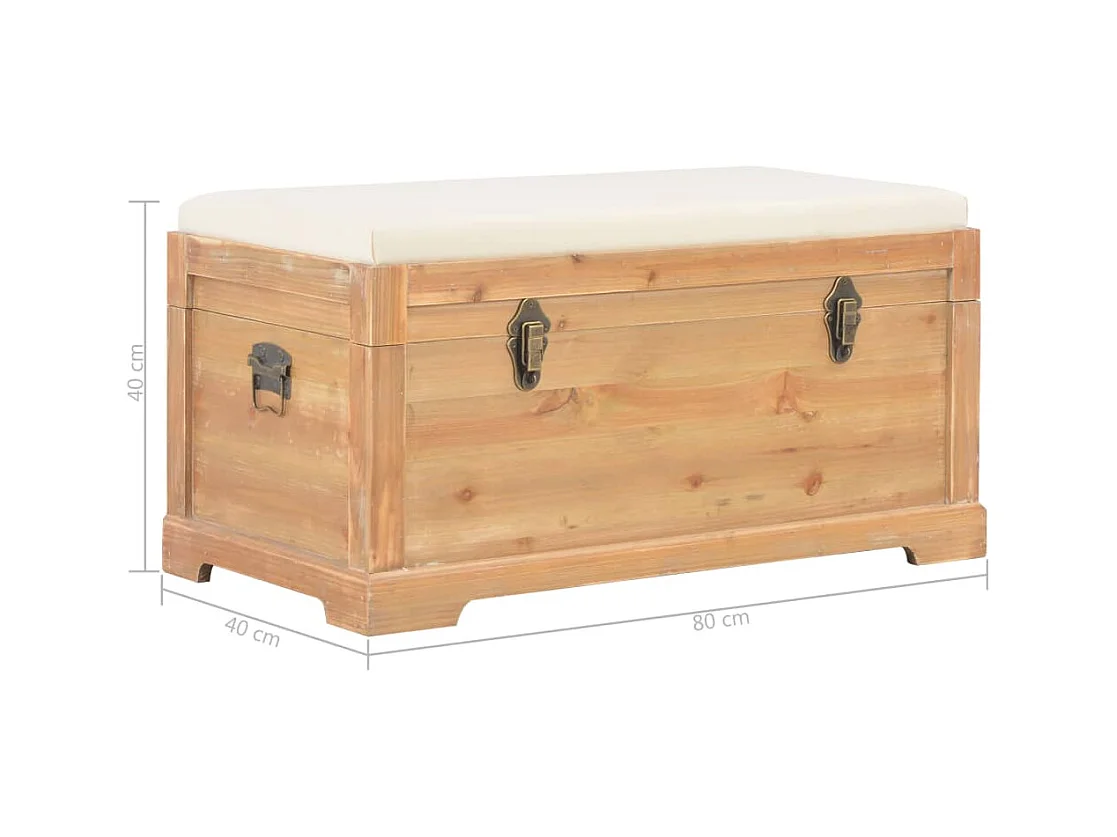 Cassapanca con Cuscino 80x40x40 cm MDF
