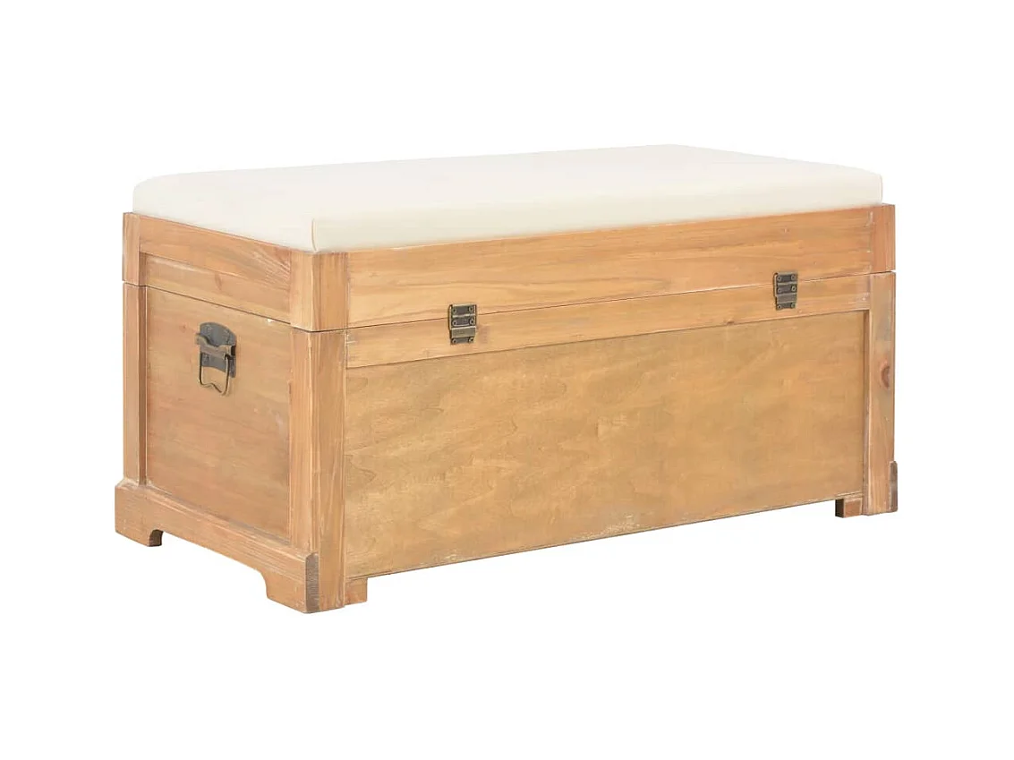 Cassapanca con Cuscino 80x40x40 cm MDF