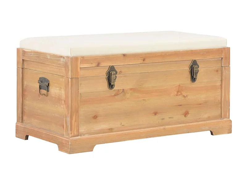 Coffre de rangement avec coussin 80x40x40 cm MDF