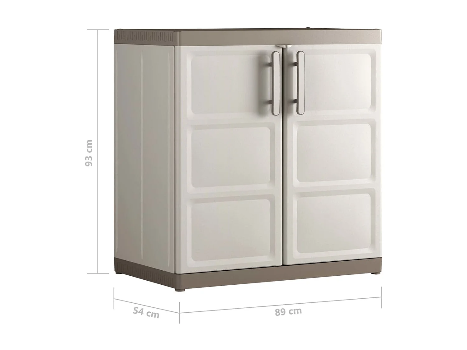 Keter Lagerschrank Niedrig Excellence XL Beige und Taupe 93 cm