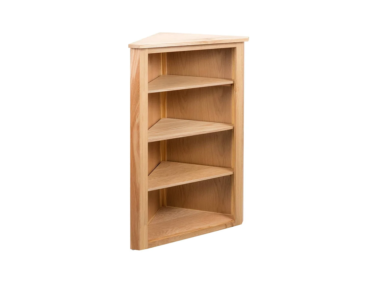Étagère d'angle 59x36x100 cm Bois de chêne massif