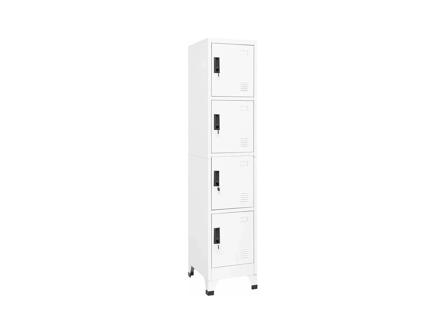 Lockerkast 38x45x180 cm staal wit
