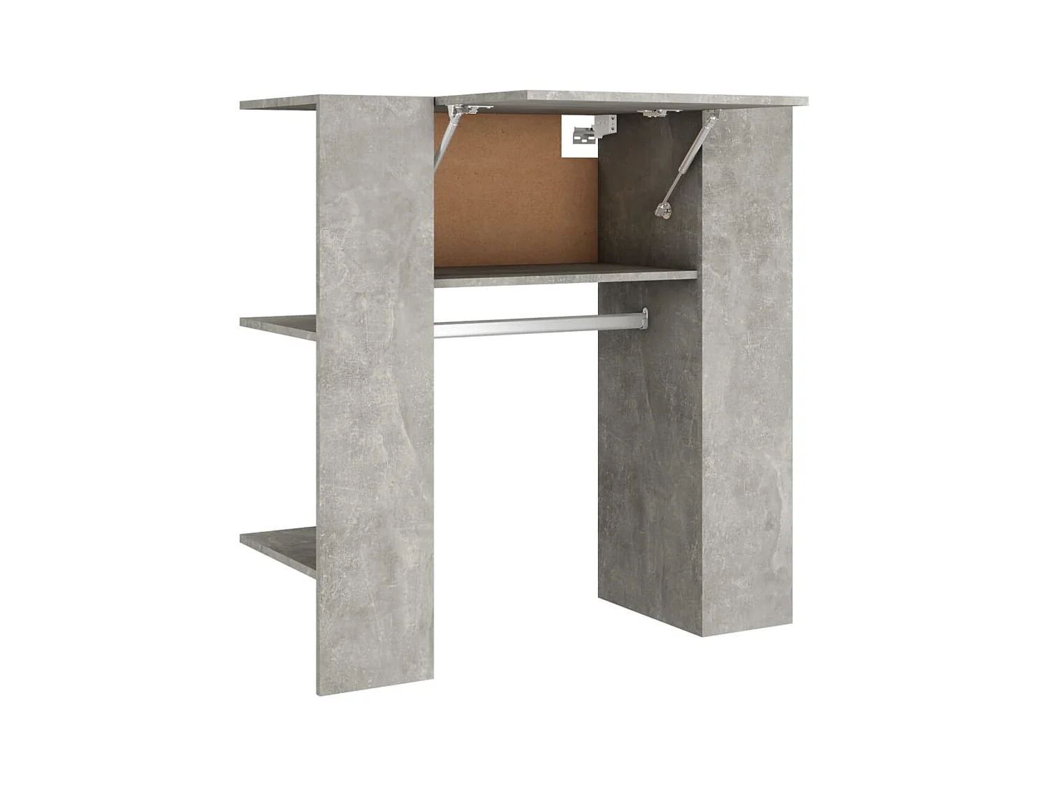 Armoire de couloir Gris béton 97,5x37x99 cm Bois d'ingénierie