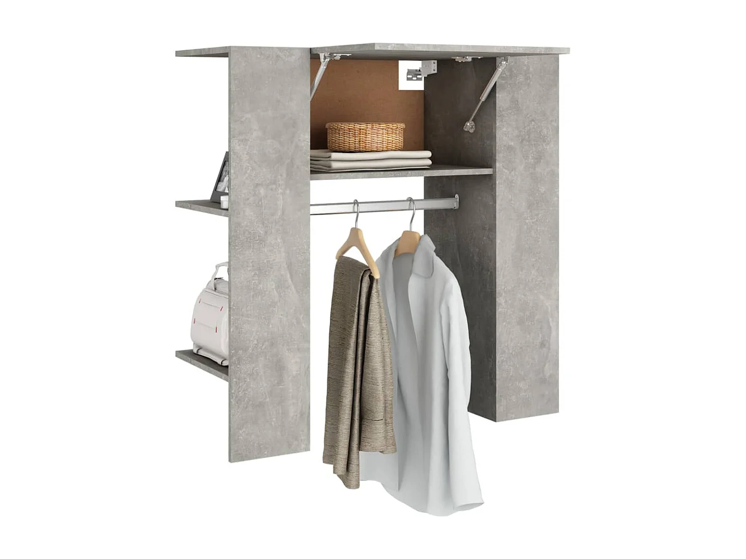 Halmeubel 97,5x37x99 cm bewerkt hout betongrijs