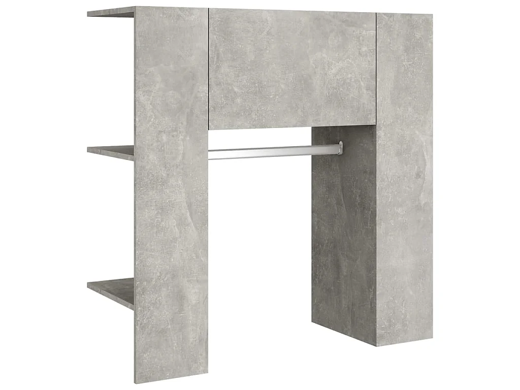 Armoire de couloir Gris béton 97,5x37x99 cm Bois d'ingénierie