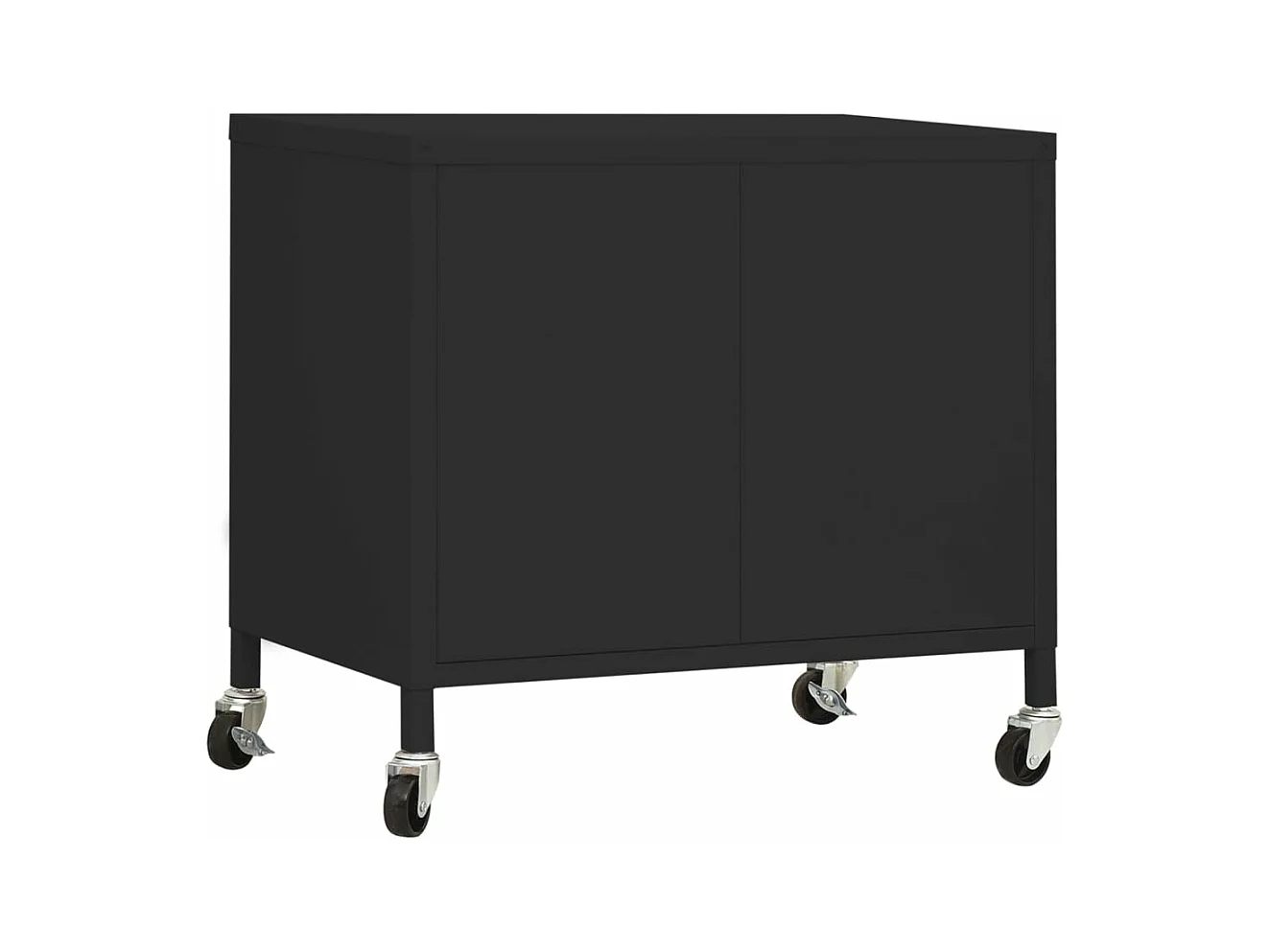 Opbergkast 60x35x56 cm staal zwart