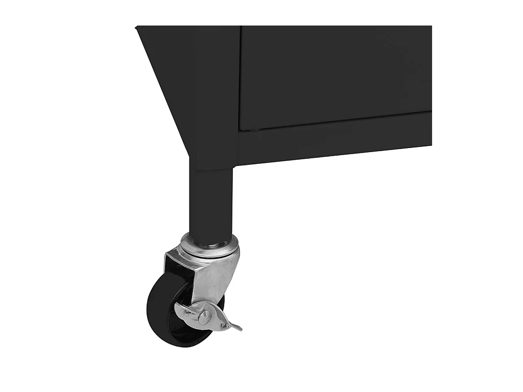 Opbergkast 60x35x56 cm staal zwart