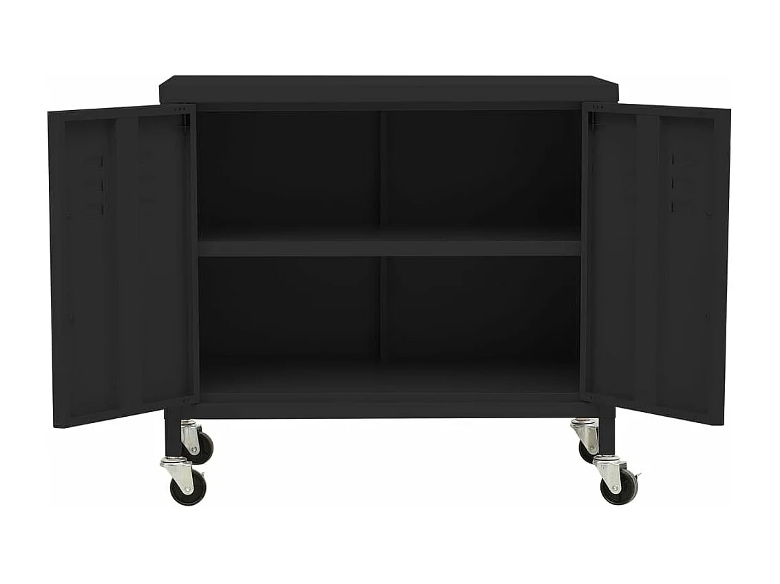 Armoire de rangement Noir 60x35x56 cm Acier