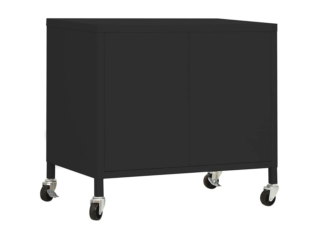 Opbergkast 60x35x56 cm staal zwart